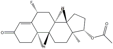 17β-(Acetyloxy)-6β-fluoroandrost-4-en-3-one Struktur