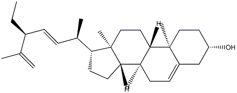 22-去氢赤桐甾醇, 26315-07-1, 结构式