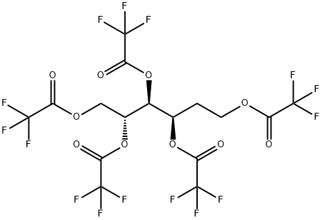 2-デオキシ-D-arabino-ヘキシトールペンタキス(トリフルオロアセタート) 化学構造式