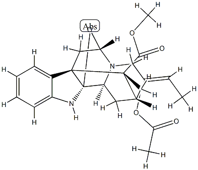 (16R)-17-(Acetoxy)-2α,5α-epoxy-1,2-dihydroakuammilan-16-carboxylic acid methyl ester Structure