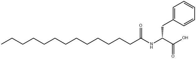 N-十四酰基-D-苯丙氨酸 结构式