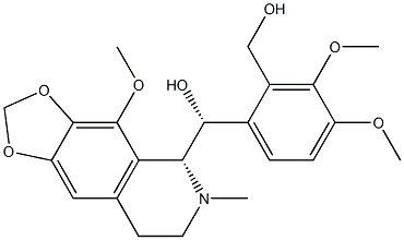 (R)-3,4-Dimethoxy-α-[(5R)-5,6,7,8-tetrahydro-4-methoxy-6-methyl-1,3-dioxolo[4,5-g]isoquinolin-5-yl]-1,2-benzenedimethanol 结构式