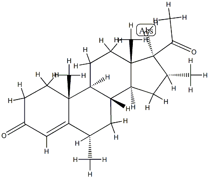 17-Hydroxy-6α,16α-dimethylpregn-4-ene-3,20-dione Struktur