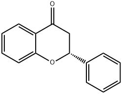 (+)-フラバノン 化学構造式