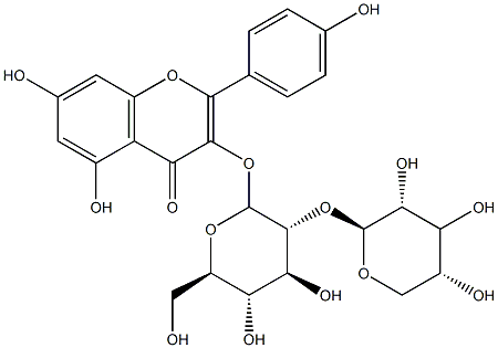 山奈酚3-O-桑布双糖苷, 27661-51-4, 结构式