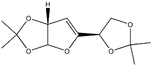 1-O,2-O:5-O,6-O-ビス(1-メチルエチリデン)-3-デオキシ-α-D-erythro-3-ヘキセノフラノース 化学構造式
