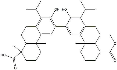 4b,4'b,5,5',6,6',7,7',8,8',8a,8'a,9,9',10,10'-Hexadecahydro-2,2'-dihydroxy-4b,4'b,8,8'-tetramethyl-1,1'-bis(1-methylethyl)-3,3'-biphenanthrene-8,8'-dicarboxylic acid Structure