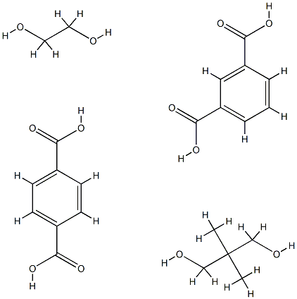 1,3-Benzenedicarboxylic acid, polymer with 1,4-benzenedicarboxylic acid, 2,2-dimethyl-1,3-propanediol and 1,2-ethanediol Structure