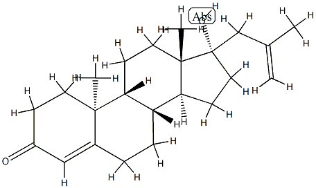 (8R,9R,10S,13S,14S,17S)-17-hydroxy-10,13-dimethyl-17-(2-methylprop-2-enyl)-2,6,7,8,9,11,12,14,15,16-decahydro-1H-cyclopenta[a]phenanthren-3-one Struktur