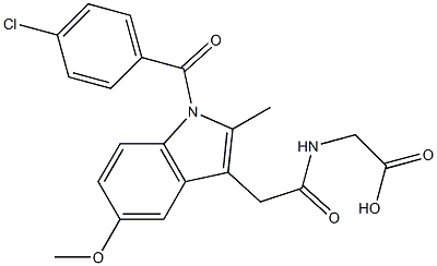 N-indomethacycloglycine Struktur
