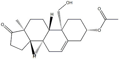 3β-Acetyloxy-19-hydroxyandrost-5-en-17-one Struktur