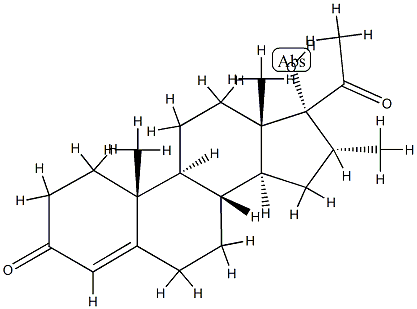 16α-Methyl-17-hydroxyprogesterone 结构式