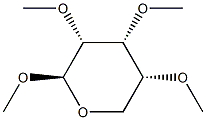 メチル2-O,3-O,4-O-トリメチル-β-D-リボピラノシド 化学構造式
