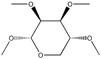 メチル2-O,3-O,4-O-トリメチル-α-D-リキソピラノシド 化学構造式