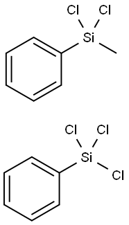 苯基三氯硅烷与苯基甲基二氯硅烷的聚合物 结构式