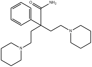α-Phenyl-α-(2-piperidinoethyl)-1-piperidinebutyramide, 2977-24-4, 结构式