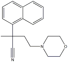 α-Methyl-α-(1-naphtyl)-4-morpholinebutyronitrile Structure