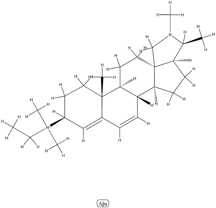 N-(コナニン-4,6-ジエン-3β-イル)-N,N-ジメチルエタンアミニウム·ヨージド 化学構造式