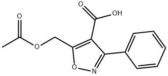 4-Isoxazolecarboxylicacid,5-(hydroxymethyl)-3-phenyl-,acetate(ester)(8CI) Structure