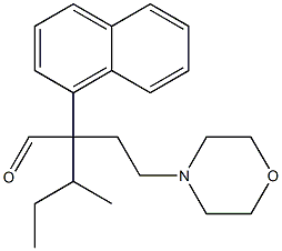α-(sec-Butyl)-α-(1-naphtyl)-4-morpholinebutanal Struktur