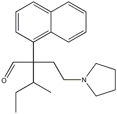 α-(1-Methylpropyl)-α-(1-naphtyl)-1-pyrrolidinebutanal Struktur