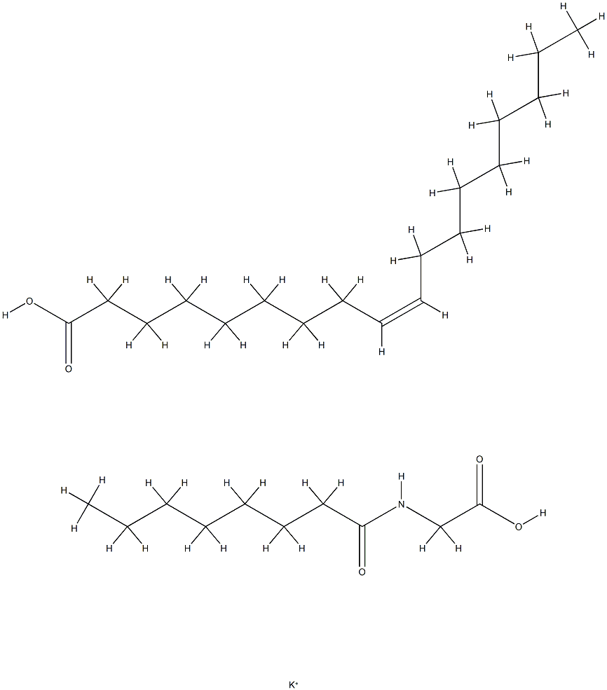 椰油酰甘氨酸钾 结构式