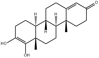 17,17a-ジヒドロキシ-D-ホモアンドロスタ-4,17-ジエン-3-オン 化学構造式