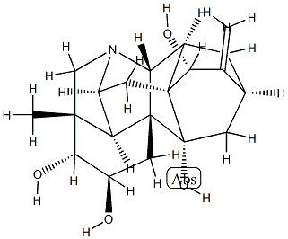ヘチサン-2α,3β,9β,15β-テトラオール 化学構造式