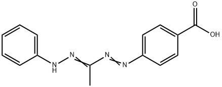 4-(3-Methyl-5-phenyl-1-formazano)benzoic acid Structure