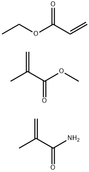 2-甲基-2-丙烯酸甲酯与2-丙烯酸乙酯和2-甲基-2-丙烯酰胺的聚合物, 30394-86-6, 结构式
