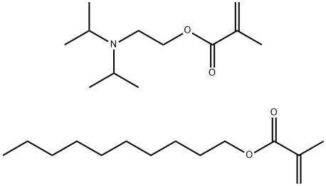 2-甲基丙烯酸[2-[二(1-甲基乙基)氨基]乙]酯与2-甲基丙烯酸癸酯的聚合物 结构式