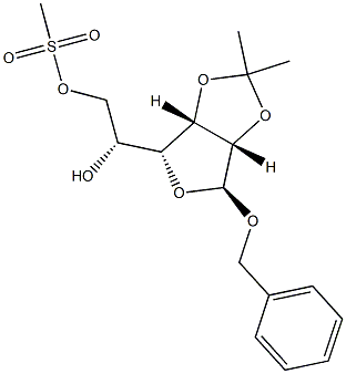 Benzyl 2-O,3-O-isopropylidene-α-D-mannofuranoside 6-methanesulfonate Structure