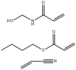 2-Propenoic acid, butyl ester, polymer with N-(hydroxymethyl)-2-propenamide and 2-propenenitrile 结构式
