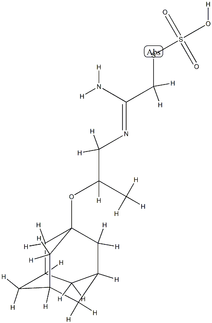 チオ硫酸水素S-[2-イミノ-2-[[2-[(トリシクロ[3.3.1.13,7]デカン-1-イル)オキシ]プロピル]アミノ]エチル] 化学構造式