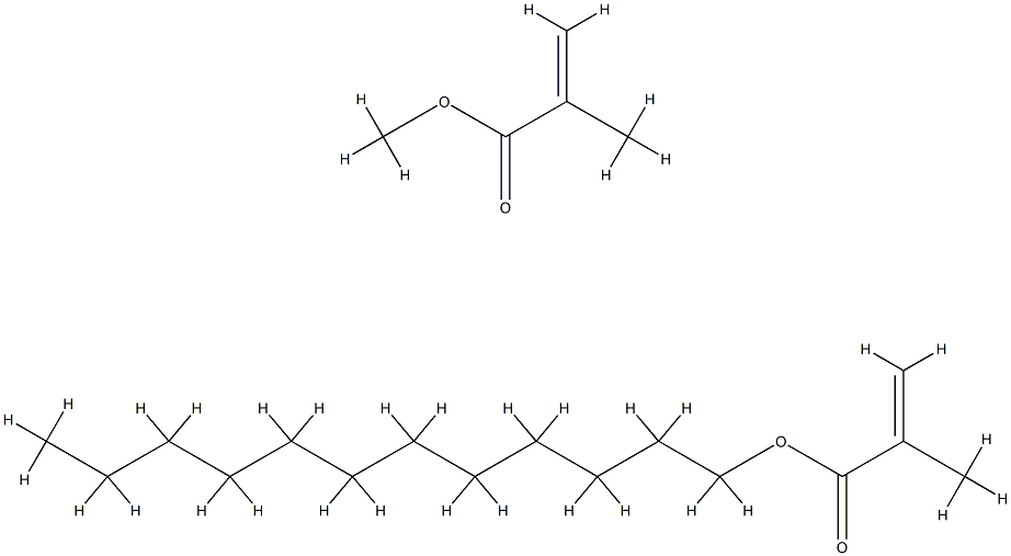 2-Propenoic acid, 2-methyl-, dodecyl ester, polymer with methyl 2-methyl-2-propenoate Struktur