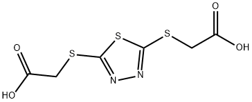 2.5-ジチオ酢酸-1.3.4-チアジアゾ-ル 化学構造式