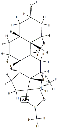 (20S)-17,20-(Methylboranediylbisoxy)-5β-pregnan-3α-ol Structure