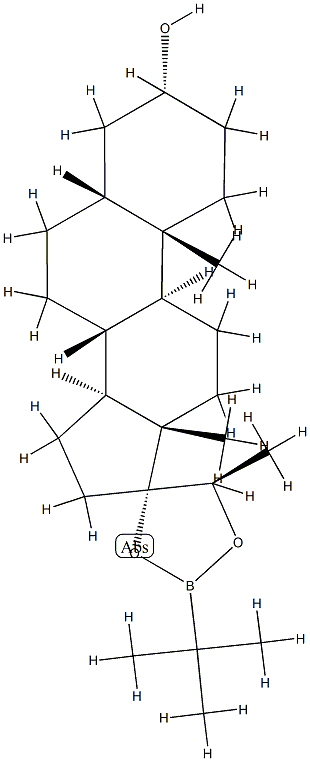 (20R)-17,20-[(tert-Butylboranediyl)bis(oxy)]-5β-pregnan-3α-ol Structure