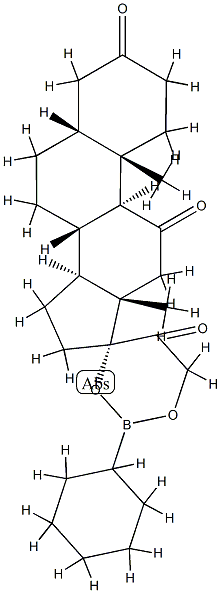 17,21-(Cyclohexylboranediyl)bisoxy-5β-pregnane-3,11,20-trione Structure