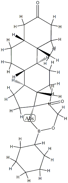 17,21-[(Cyclohexylboranediyl)bisoxy]-5β-pregnane-3,20-dione Structure