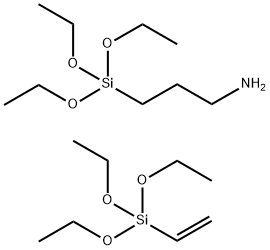 1-Propanamine, 3-(triethoxysilyl)-, polymer with ethenyltriethoxysilane Struktur