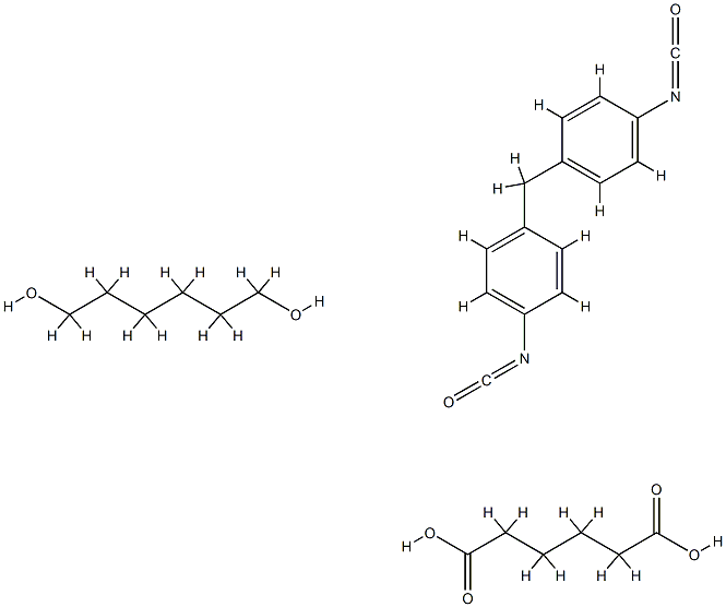 Hexanedioic acid, polymer with 1,6-hexanediol and 1,1-methylenebis4-isocyanatobenzene Structure