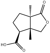 (3aR)-Hexahydro-3aβ,6aα-dimethyl-1-oxo-1H-cyclopenta[c]furan-4β-carboxylic acid 结构式
