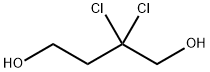 2,2-ジクロロブタン-1,4-ジオール 化学構造式