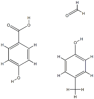 聚[2,6-双(羟甲基)-4-甲酚-CO-4-羟基苯甲酸] 结构式