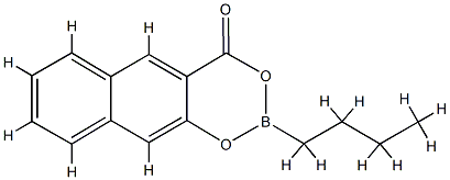2-ブチル-4H-ナフト[2,3-d]-1,3,2-ジオキサボリン-4-オン 化学構造式