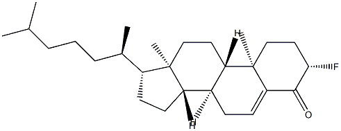 3β-Fluorocholest-5-en-4-one Struktur