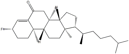 3β-Fluorocholest-4-en-6-one Struktur