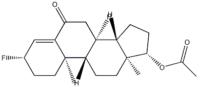 17β-(Acetyloxy)-3β-fluoroandrost-4-en-6-one 结构式