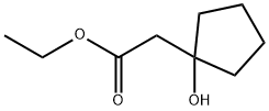2-(1-羟基环戊基)乙酸乙酯 结构式